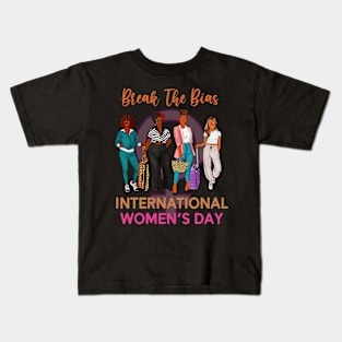 break the bias international womens day 2024 Kids T-Shirt